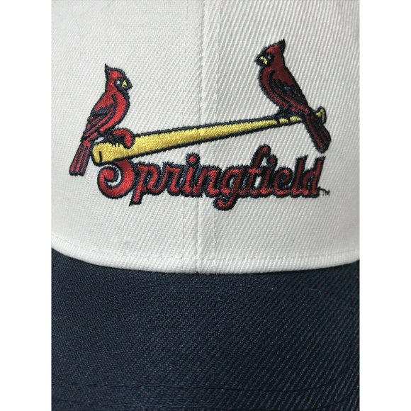 Springfield Cardinals adjustable hat embroidered Cardinal/Bat Navy Red White EUC - Picture 2 of 8